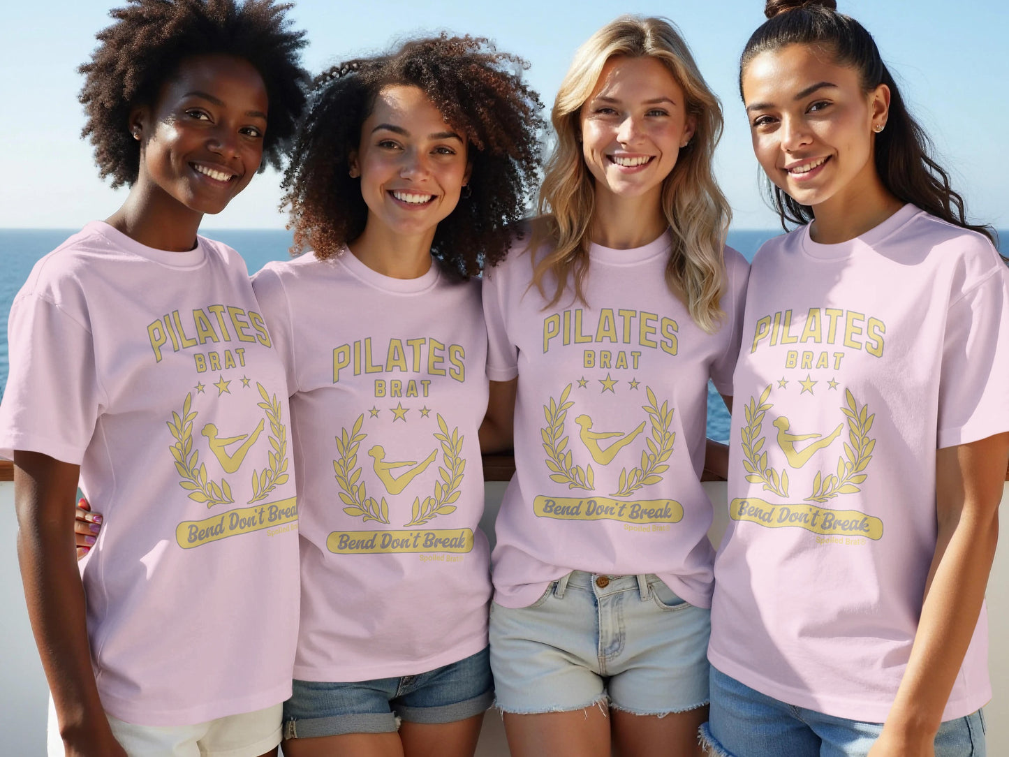Pilates Brat Bend Don't Break Graphic T-Shirt product type