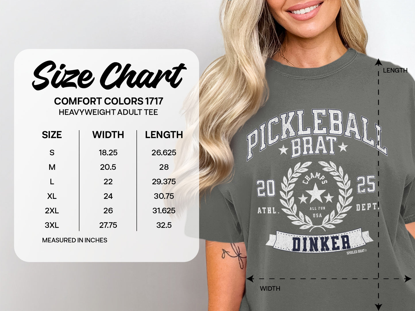Pickleball Brat Dinker Heavyweight Adult Tee product