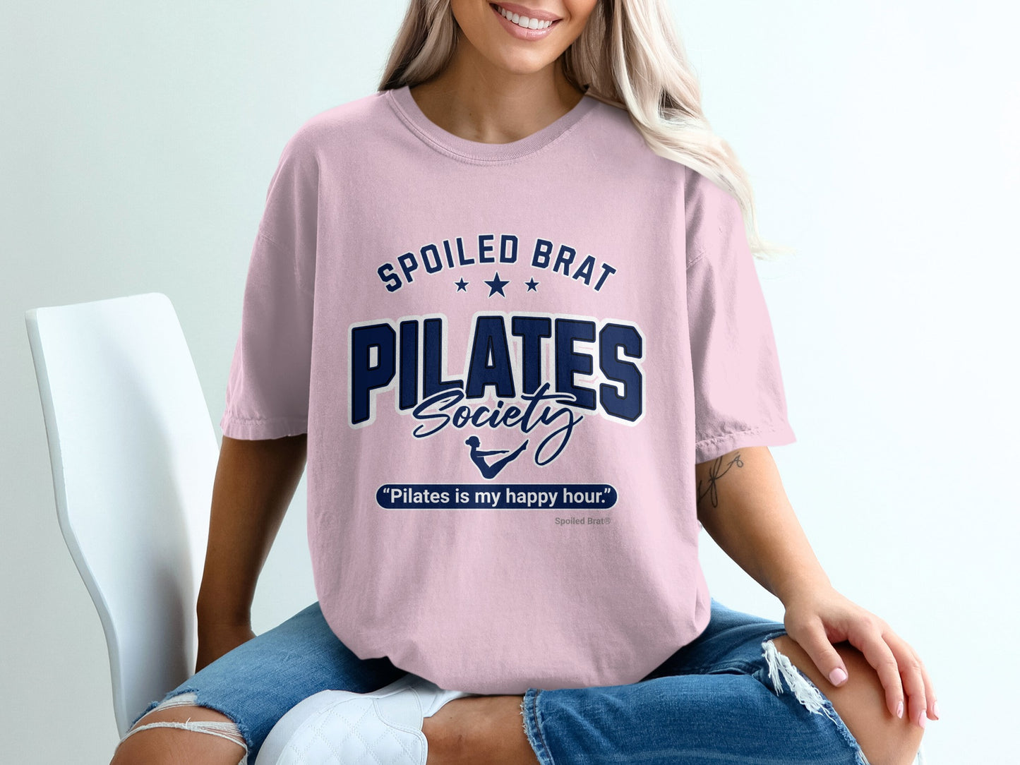 Spoiled Brat Pilates Society Pink Graphic T-shirt product type