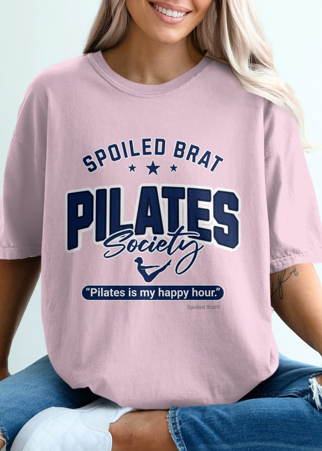 Spoiled Brat Pilates Society Pink Graphic T-shirt product type