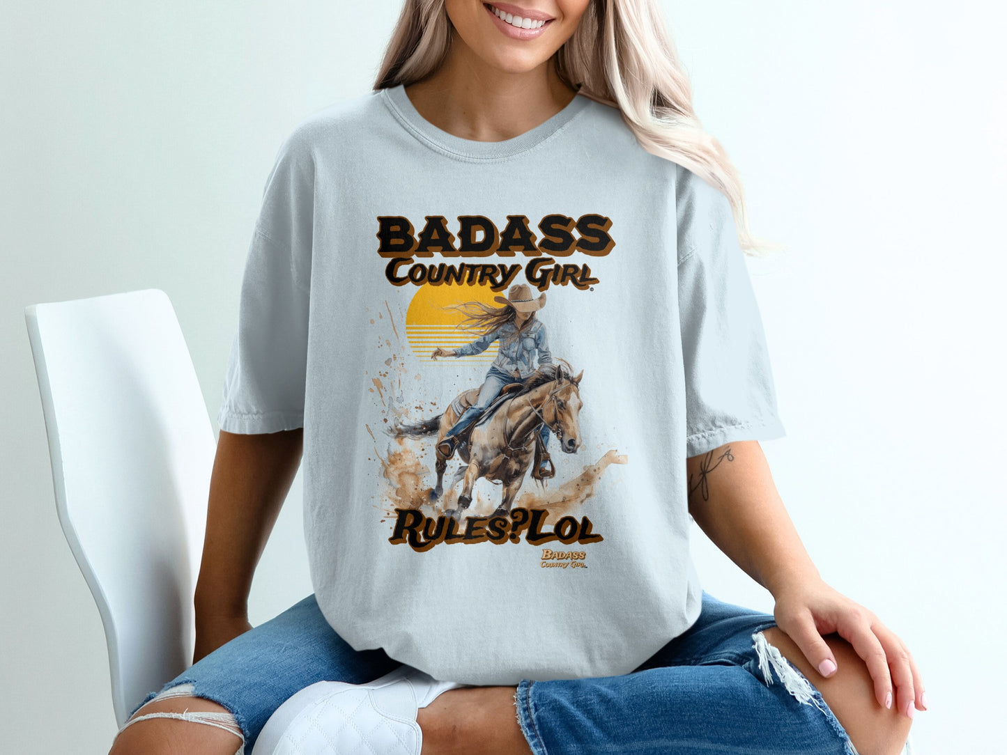 Badass Country Girl Rules LOL Graphic T-Shirt product type