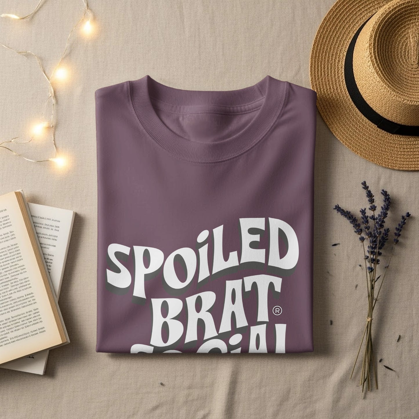 Spoiled Brat Social Graphic Print Purple T-shirt product type