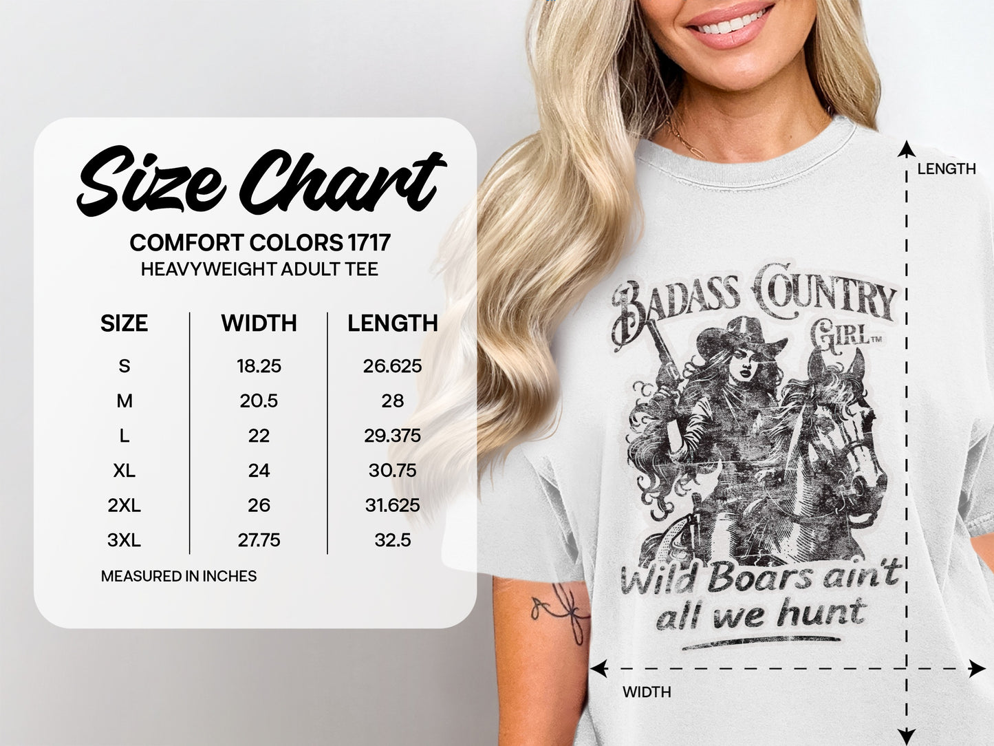 Badass Country Girl Wild Boars Adult Tee product type