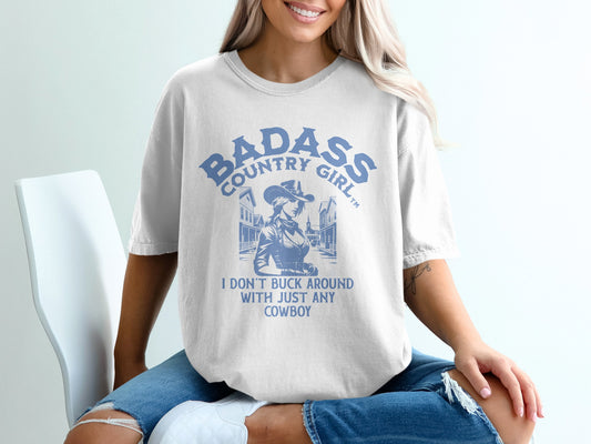 Badass Country Girl Cowboy Graphic T-Shirt product type