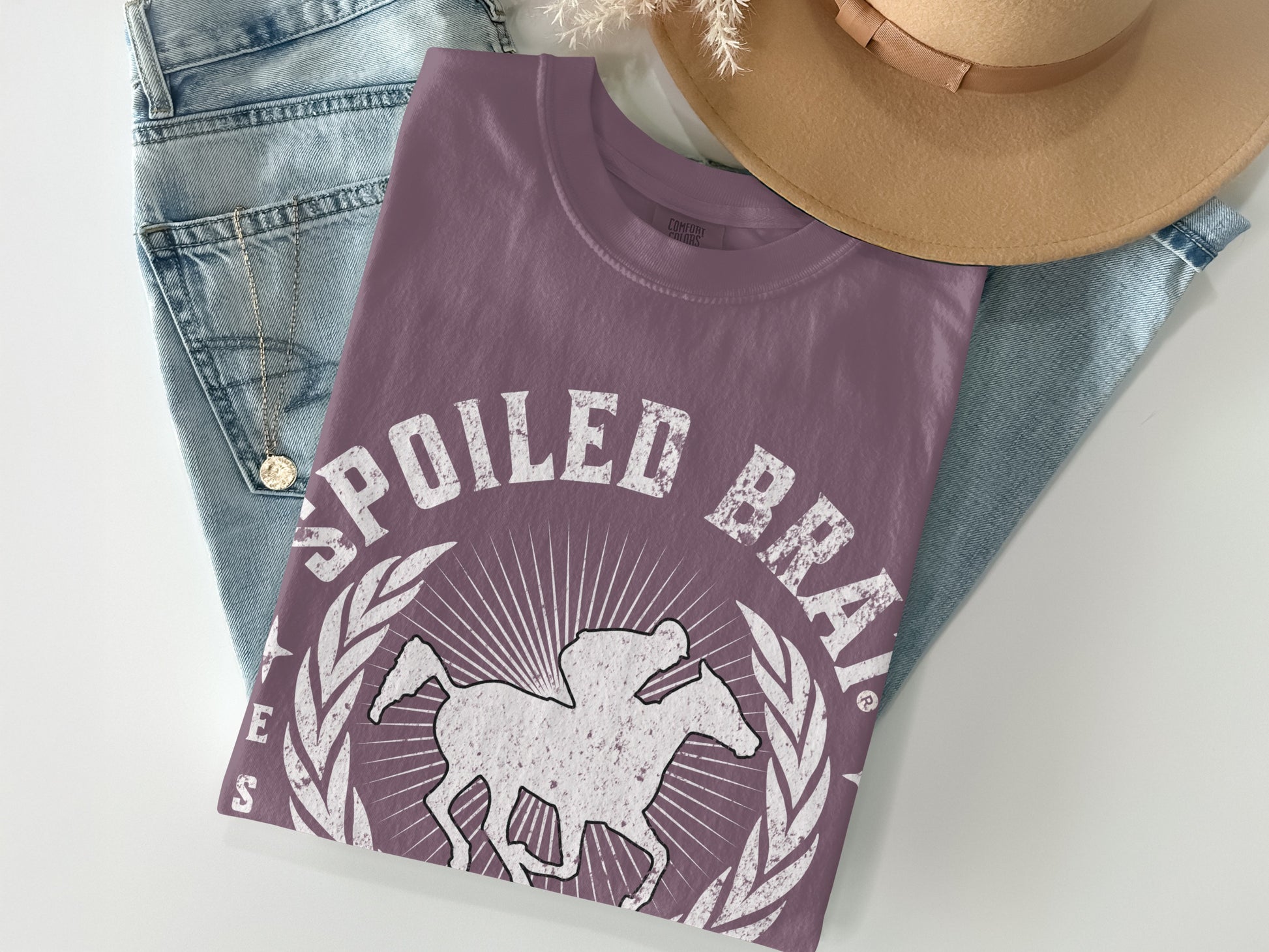 Spoiled Brat Graphic Tee with Horse Rider Print product type