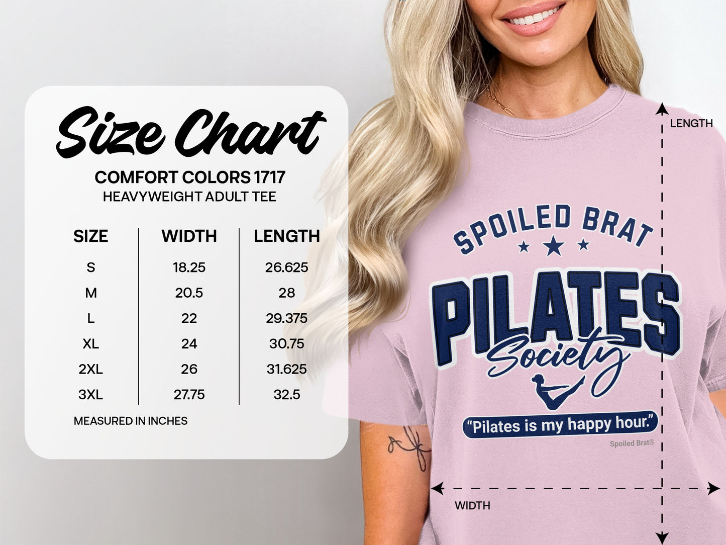 Spoiled Brat Pilates Society Heavyweight Adult Tee product type