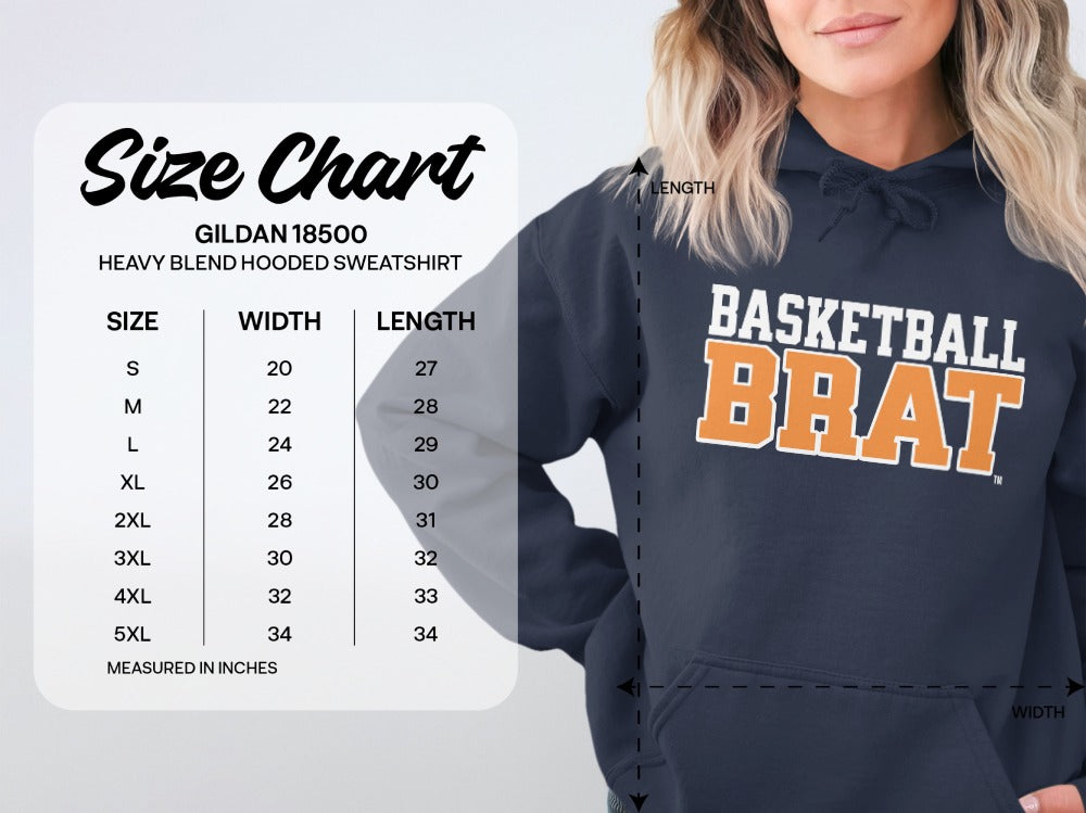 Bold Basketball BRAT TM by Spoiled Brat® Graphic Print Comfortable Casual Hoodie