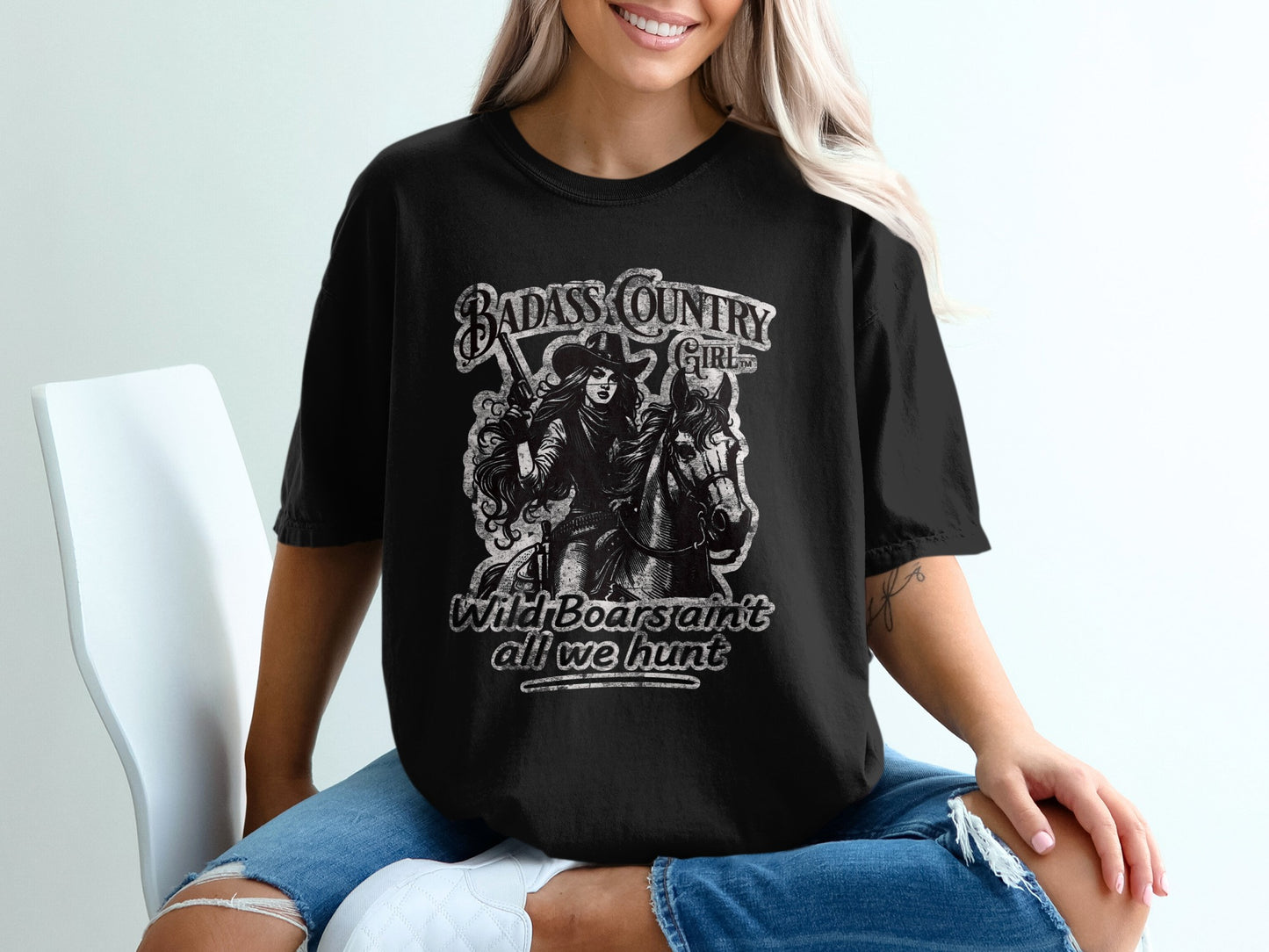 Badass Country Girls Wild Boars Hunt Shirt product type