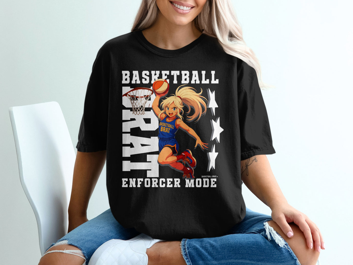 Basketball Brat Enforcer Mode Graphic T-Shirt product