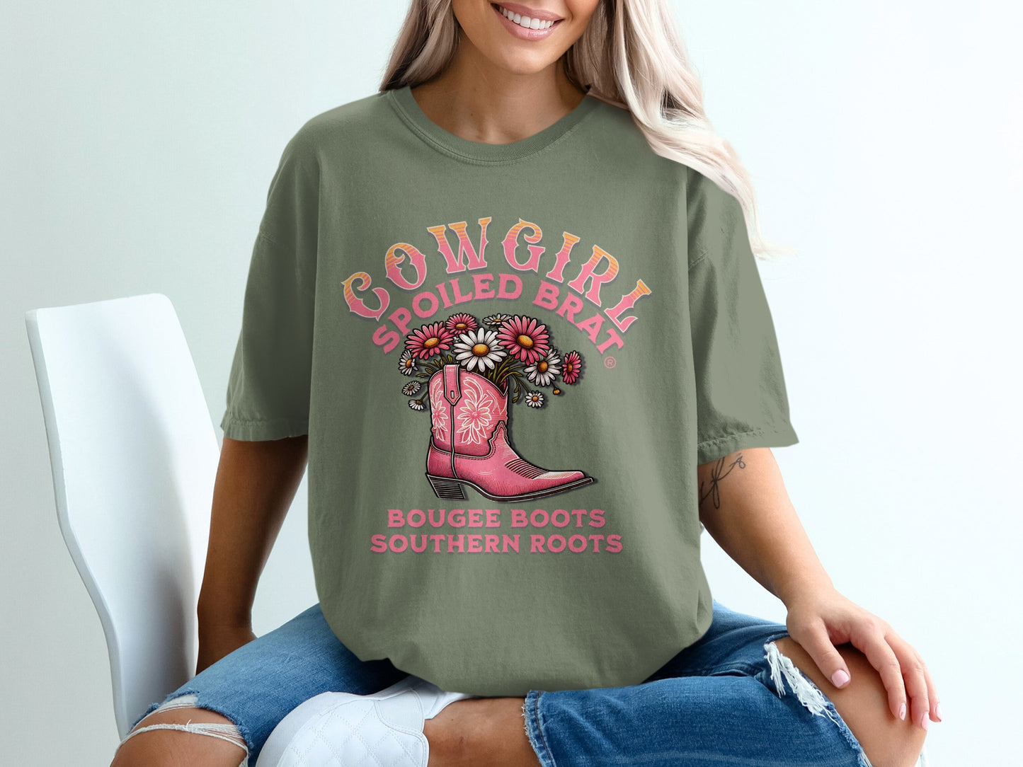 Cowgirl Spoiled Brat Bougee Boots Southern Roots product type