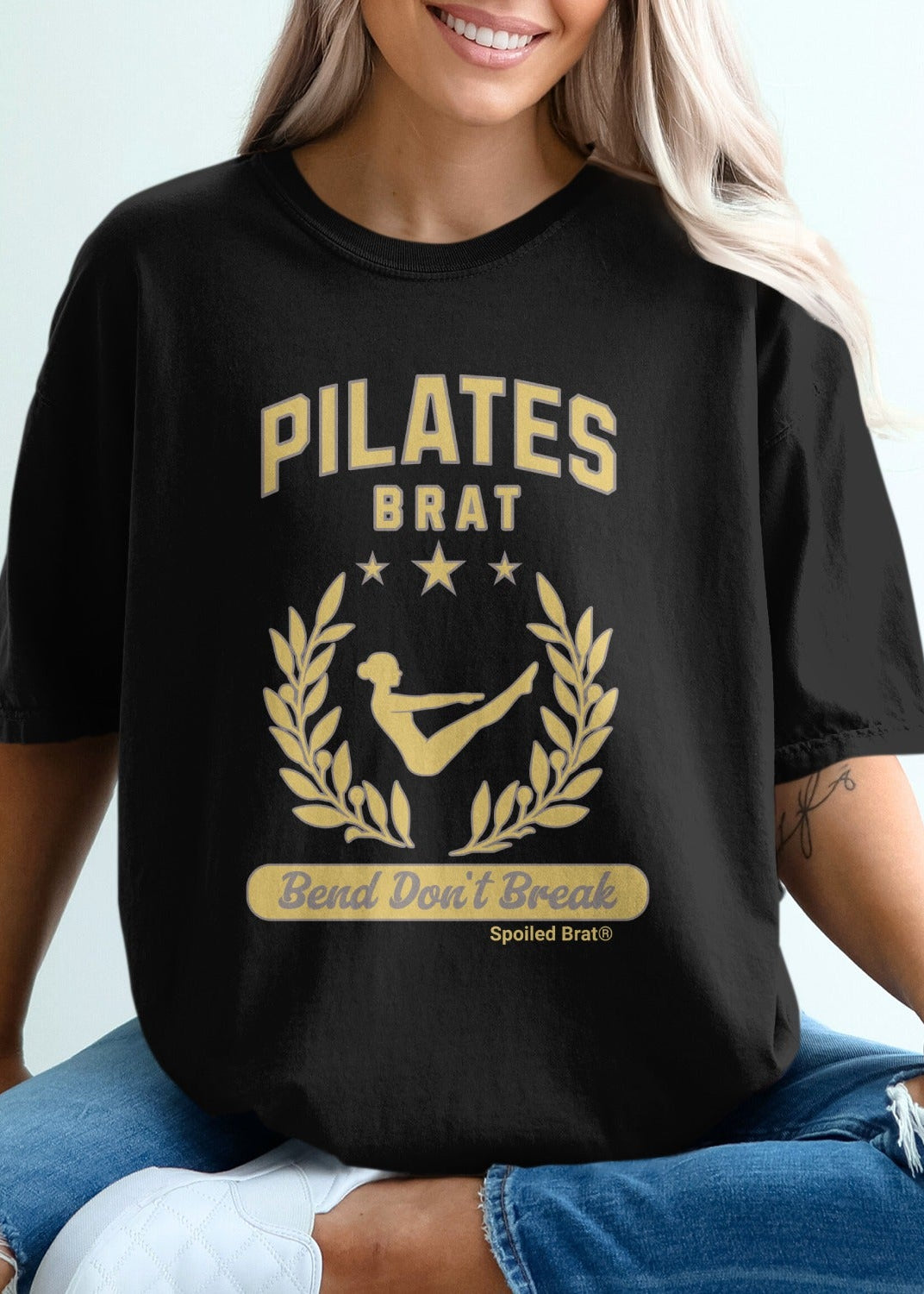 Pilates Brat Bend Don't Break Graphic T-Shirt product type