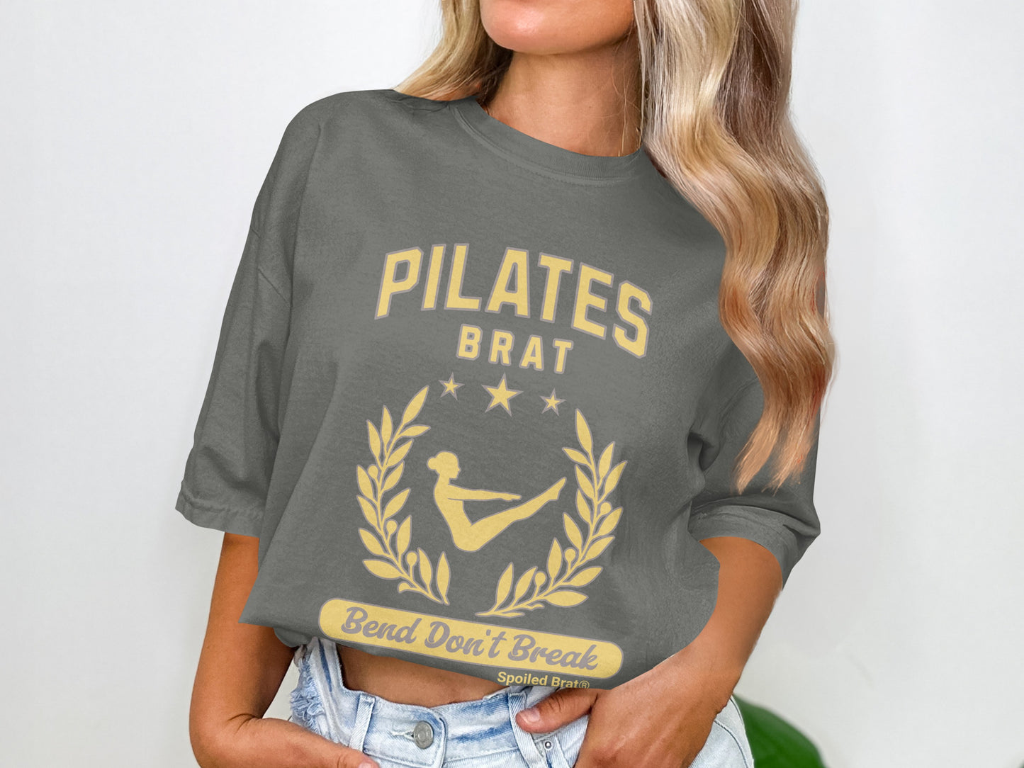 Pilates Brat Bend Don't Break Printed T-shirt product