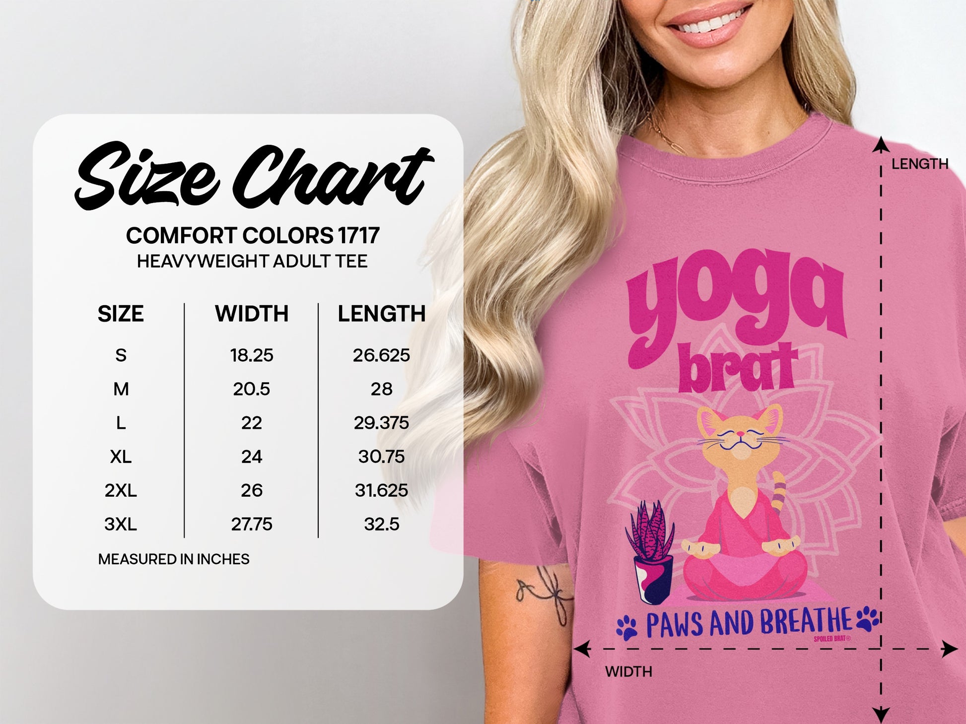 Yoga Brat Paws and Breathe Heavyweight Adult Tee product