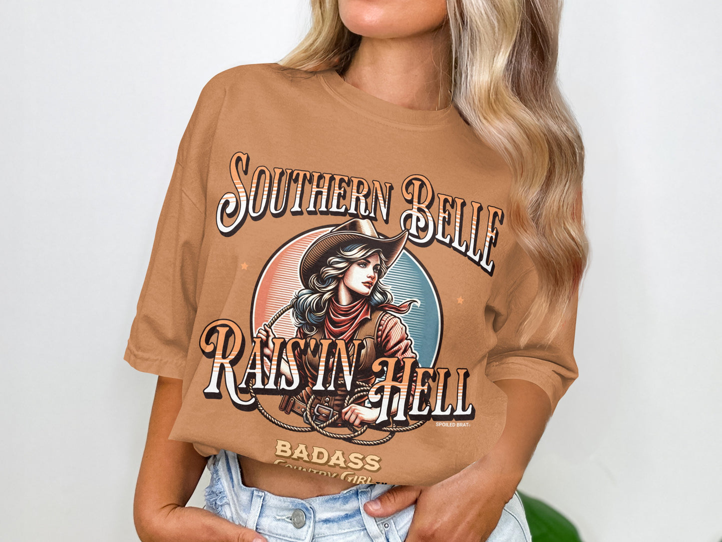 Southern Belle Raisin Hell Badass Cowgirl T-Shirt product type