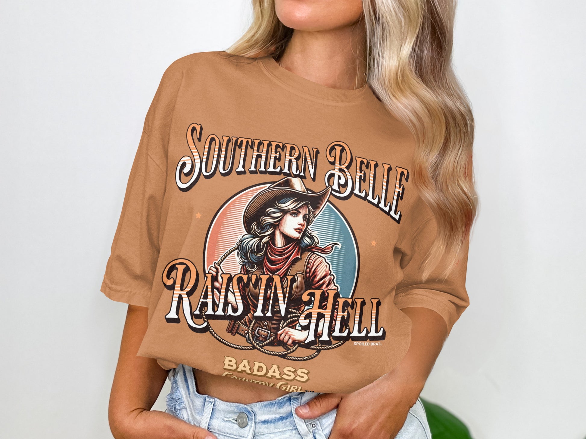 Southern Belle Raisin Hell Badass Cowgirl T-Shirt product type