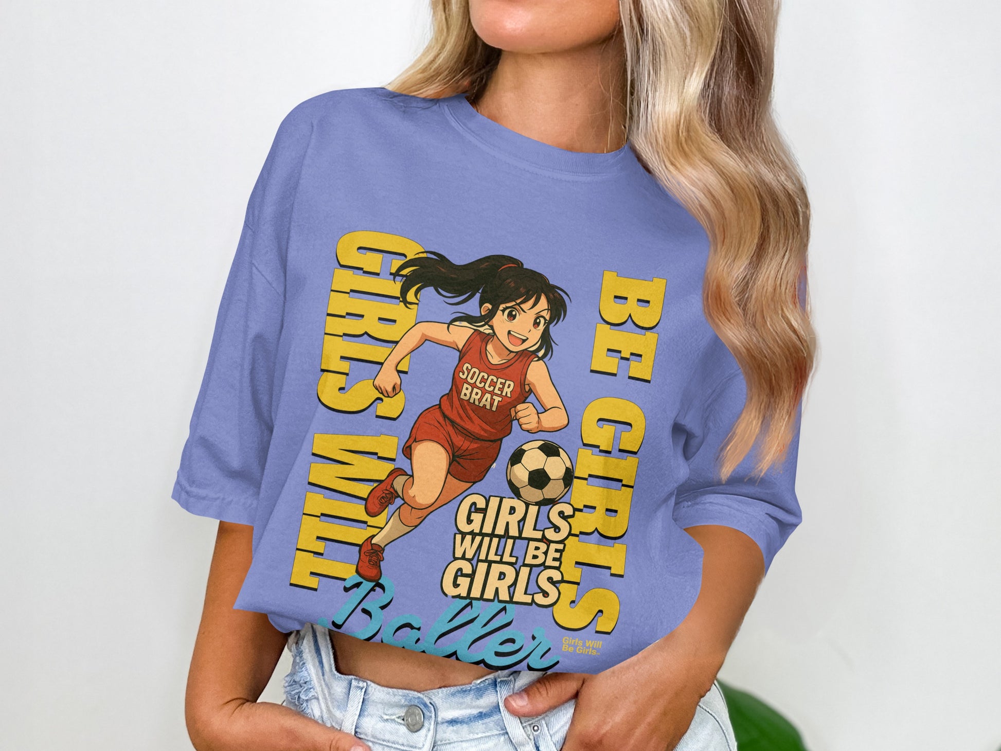 Girls Will Be Girls Soccer Brat Graphic Tee product type