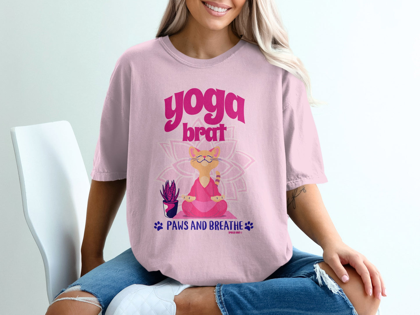 Yoga Brat Paws and Breathe Graphic T-Shirt product