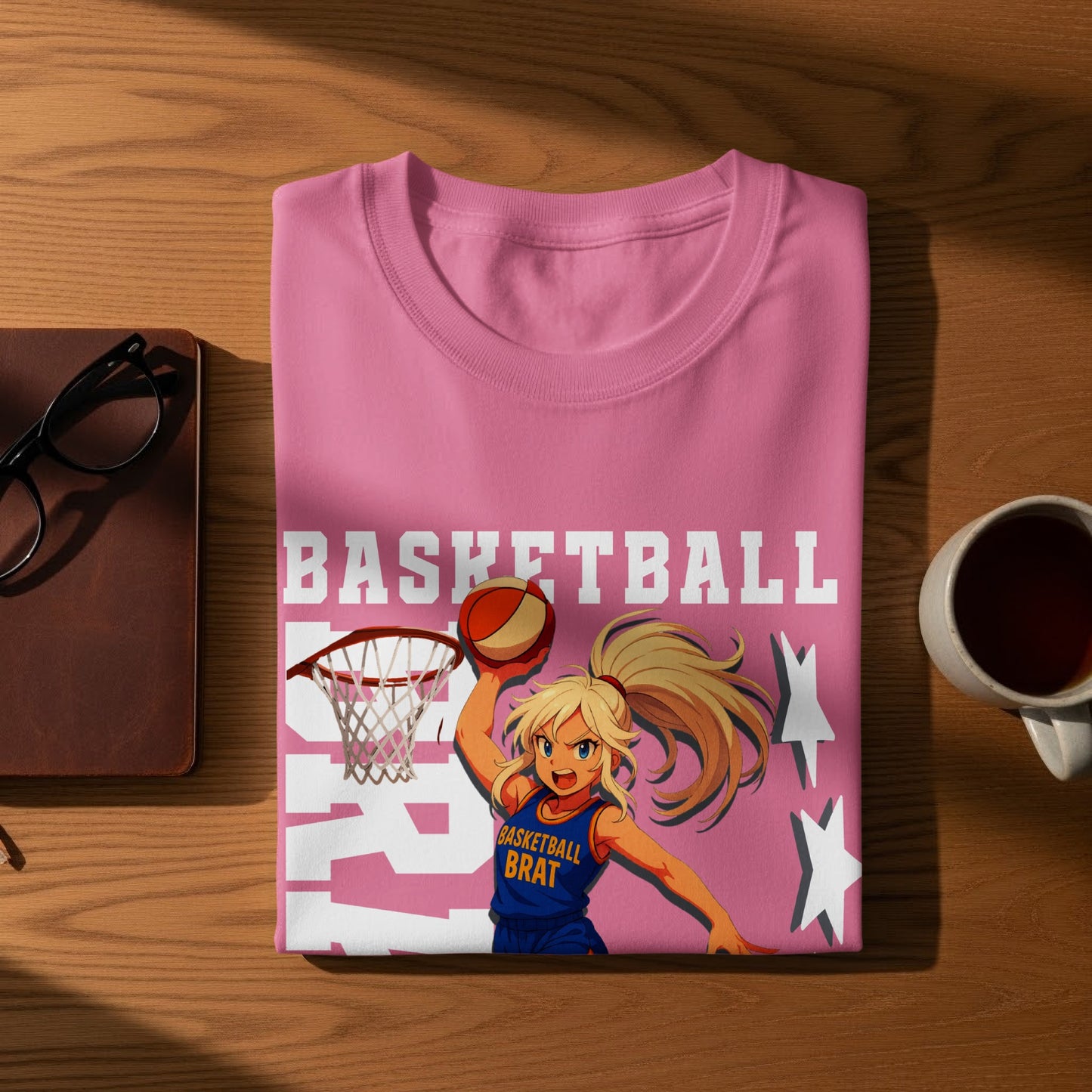 Basketball Brat Pink Graphic T-shirt product type