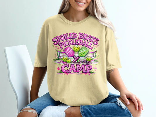 Spoiled Brats Pickleball Camp Graphic T-shirt