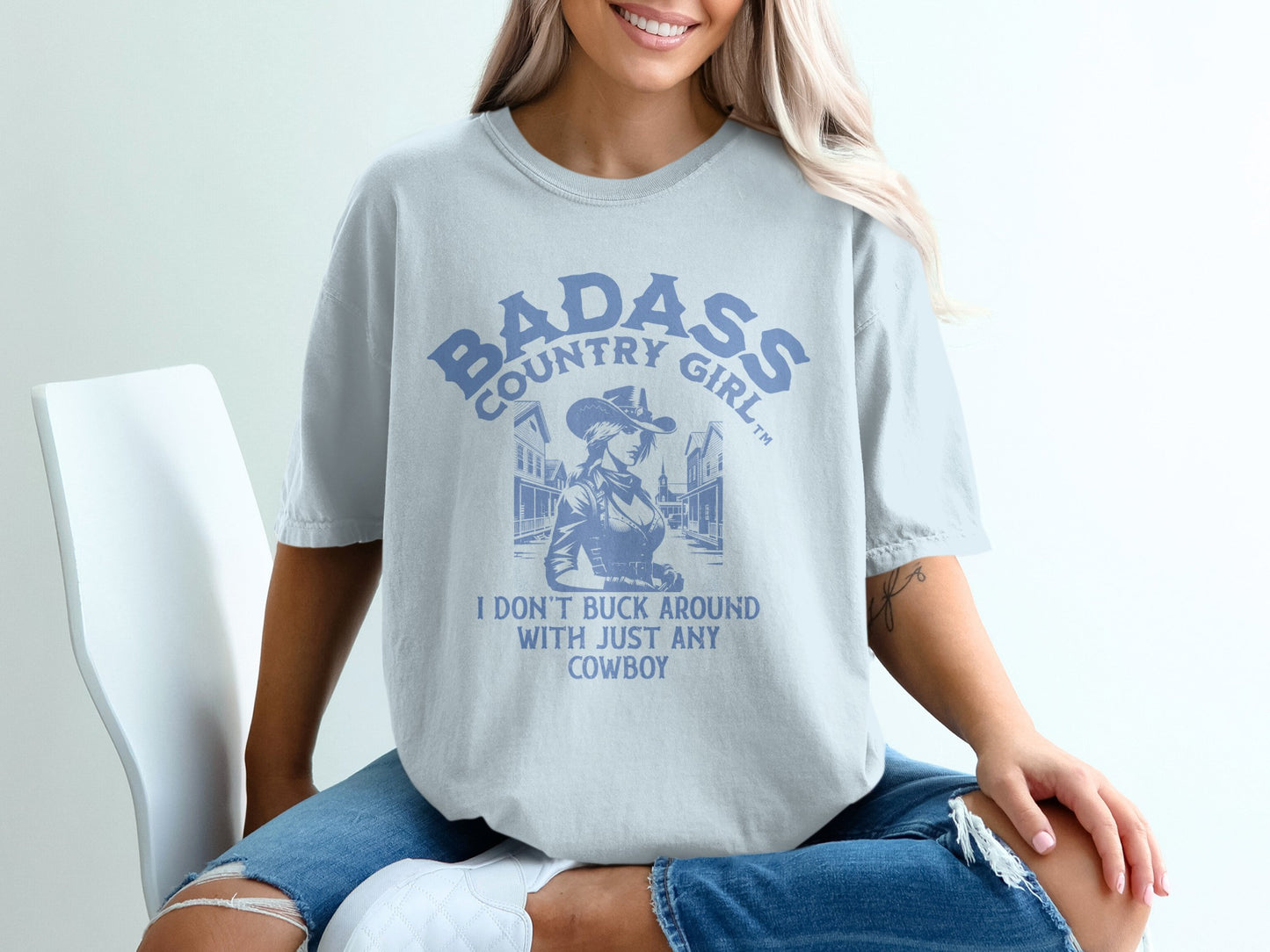Badass Country Girl Statement Cowboy T-shirt product type