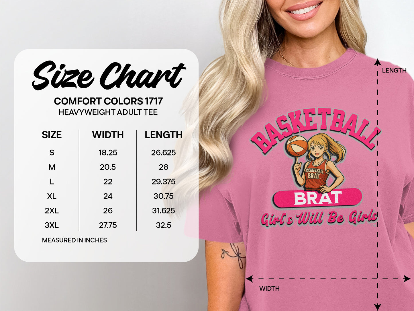 Basketball Girls Will Be Girls Brat adult tee product type