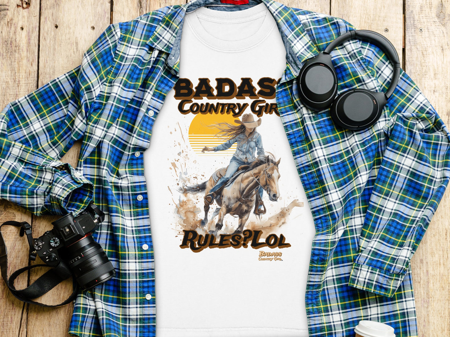 Badass Country Girl Rules Lol Graphic Shirt product type
