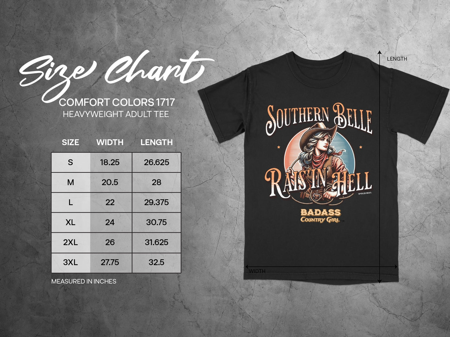 Southern Belle Rains In Hell Adult Tee product