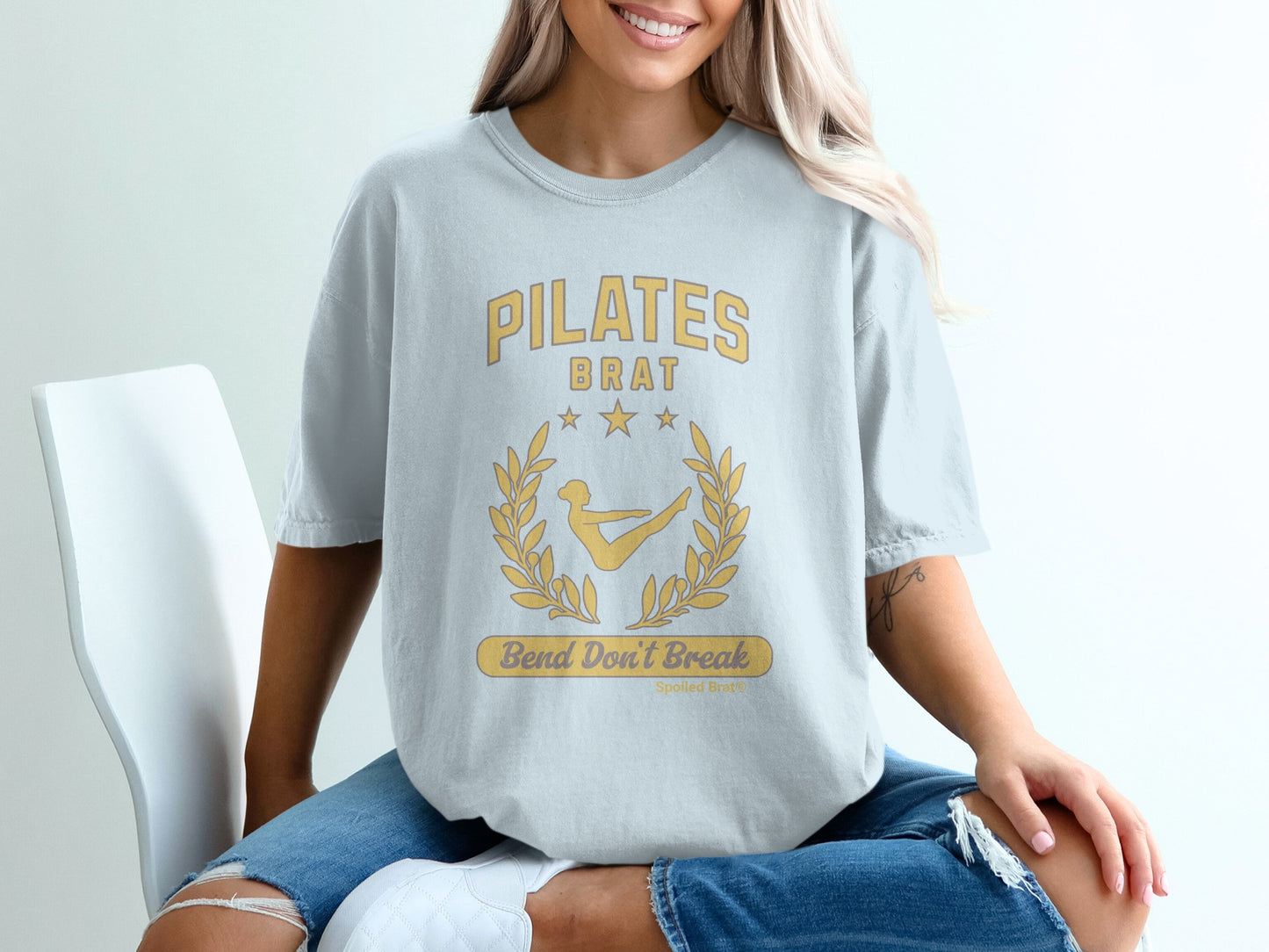 Pilates Brat Bend Don't Break Graphic T-Shirt product