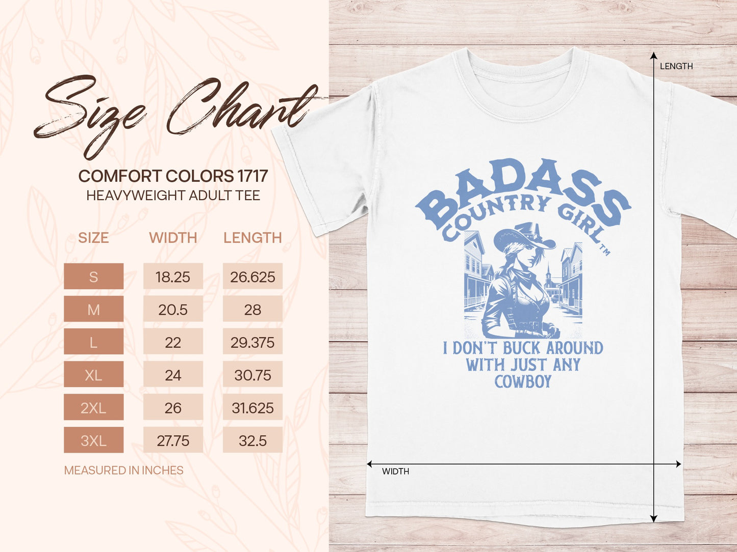 BADASS COUNTRY GIRL I DON'T BUCK AROUND ADULT TEE product