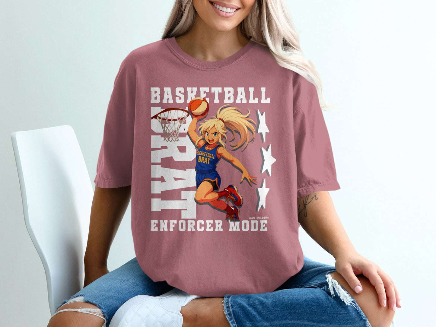 Basketball Brat Enforcer Mode Graphic T-shirt product