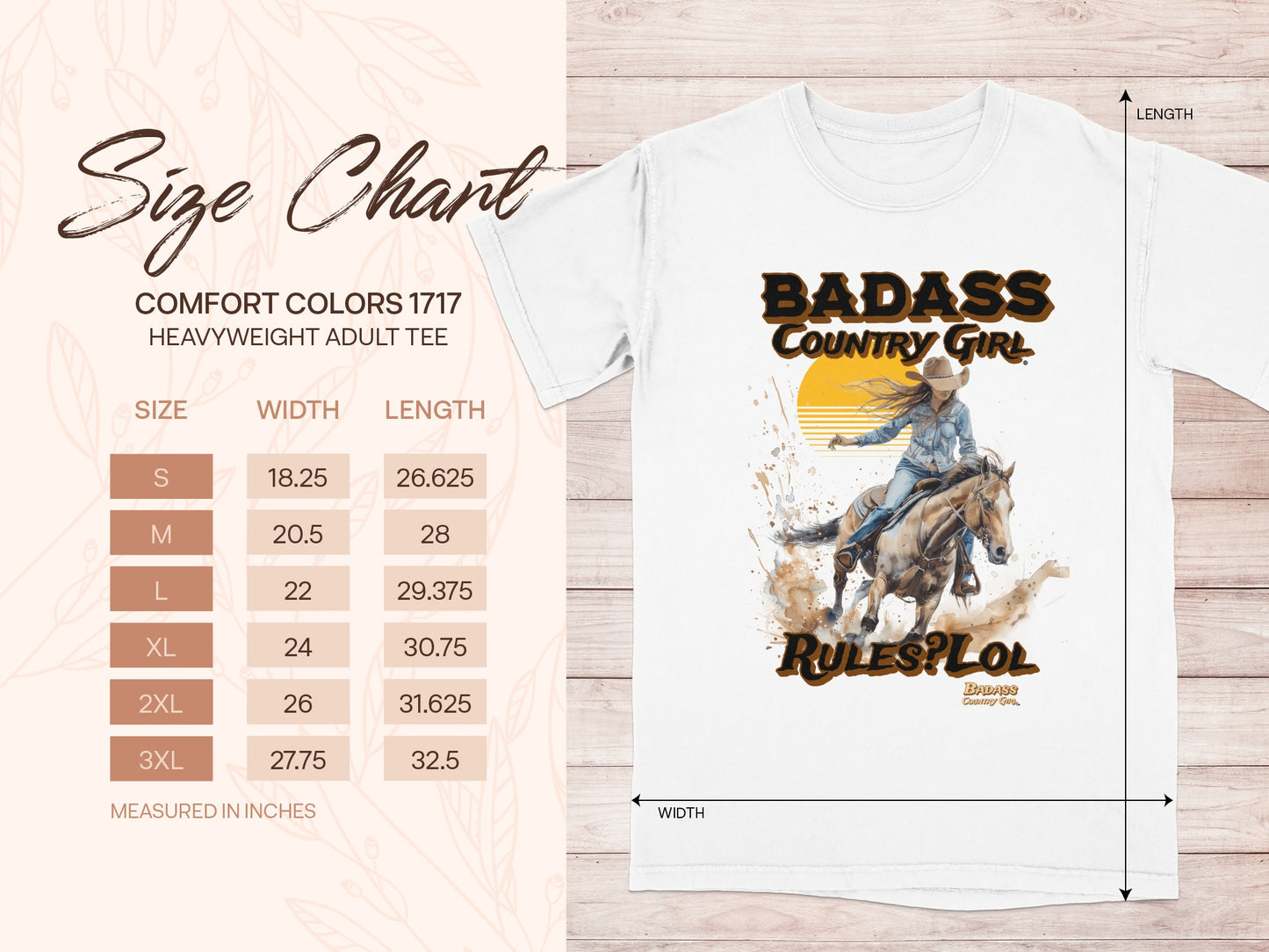 Badass Country Girl Rules Cowboy Graphic Tee product
