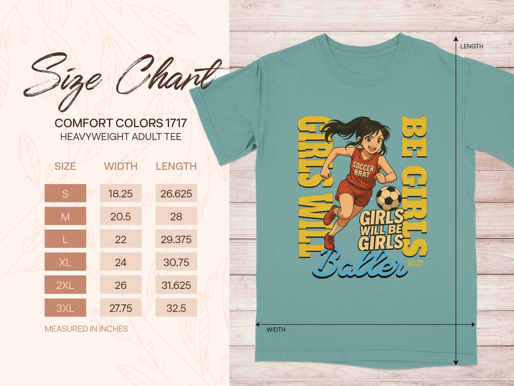 Girls Will Be Girls Baller Soccer Brat Adult Tee product