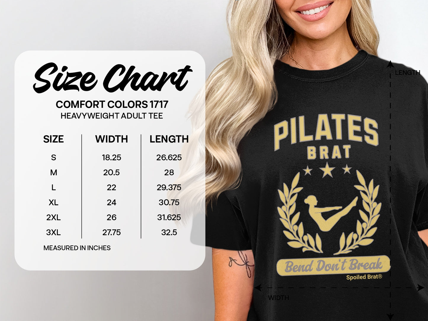 Pilates Brat Bend Don't Break Slogan Adult Tee Product