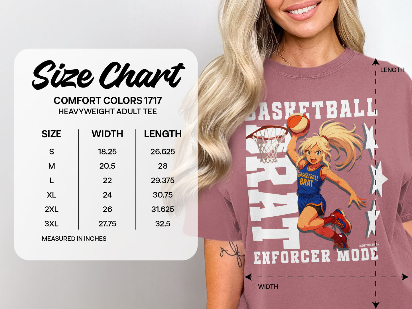Basketball BRAT Enforcer Mode Heavyweight Adult Tee product
