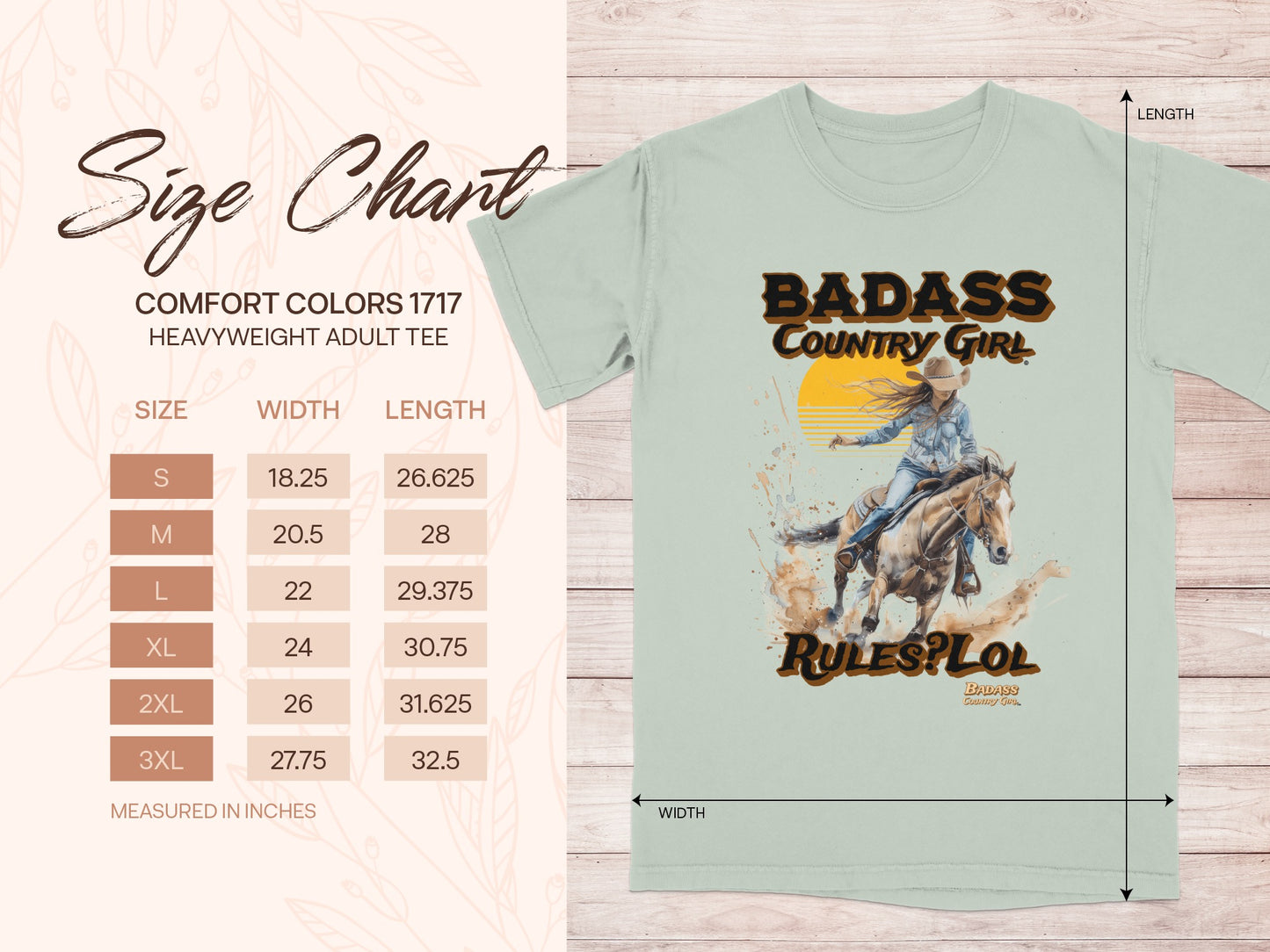 Badass Country Girl Rules Lol Graphic Tee product