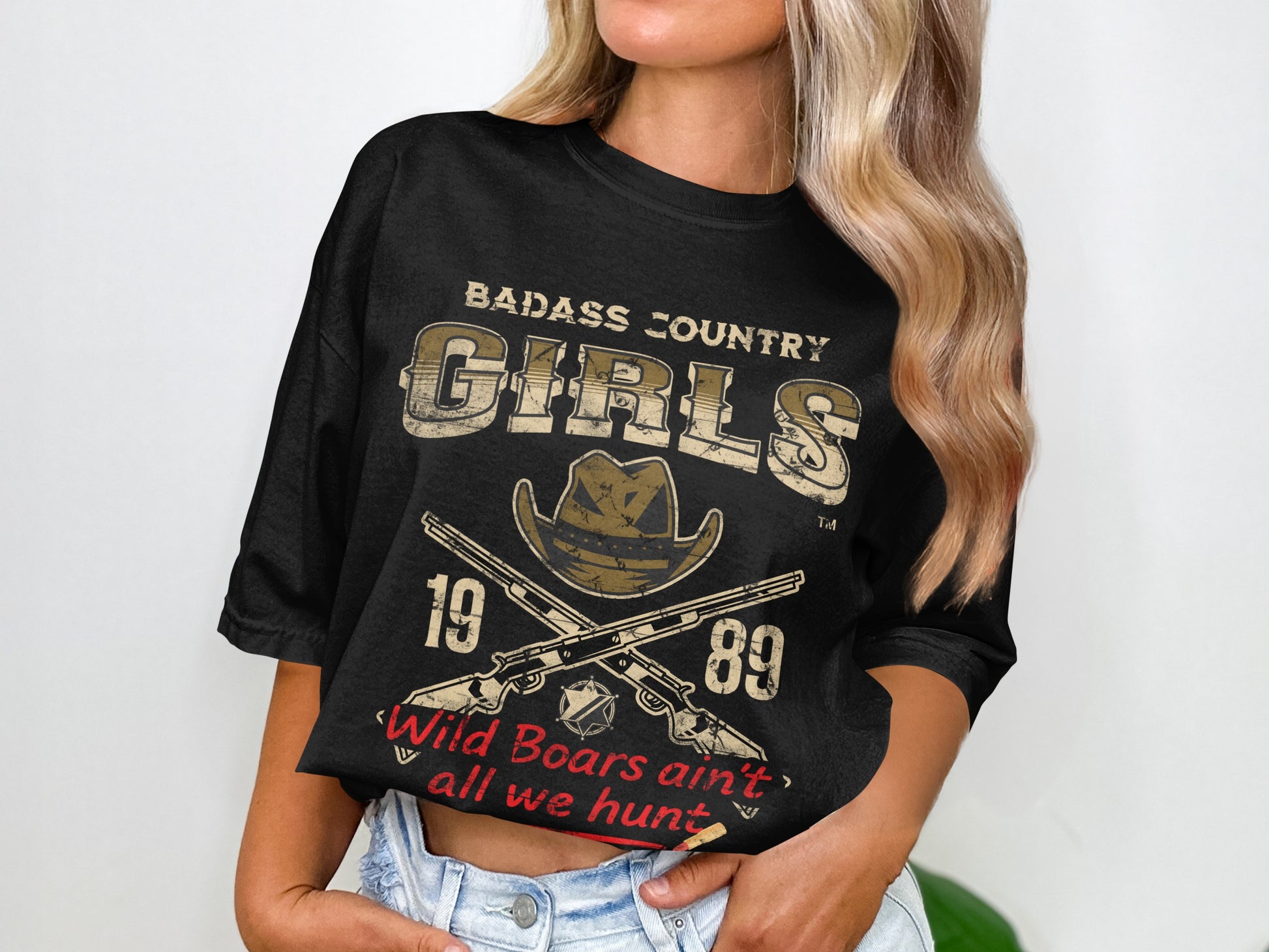 Badass Country Girls 1989 Wild Boar Hunting product