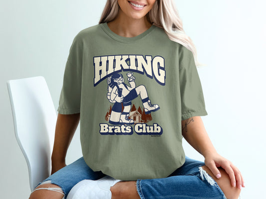 Hiking Brats Club Graphic Print Casual T-Shirt