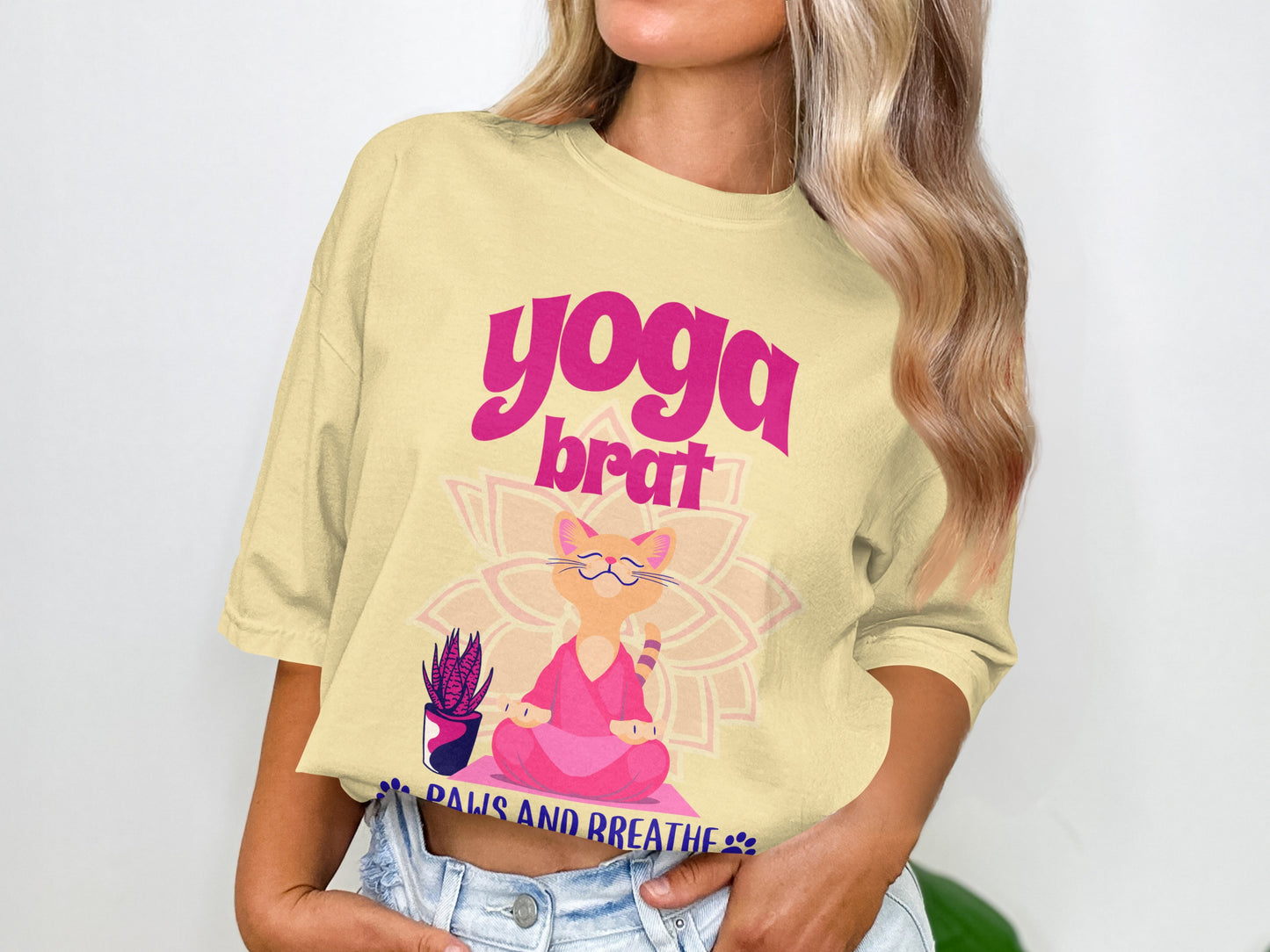 Yoga Brat Graphic Cute Casual Tee Shirt product