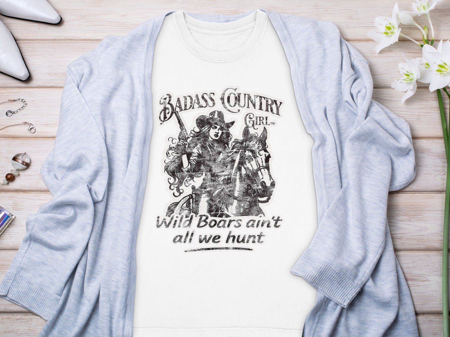 Badass Country Girl Wild Boars Ain't All We Hunt product