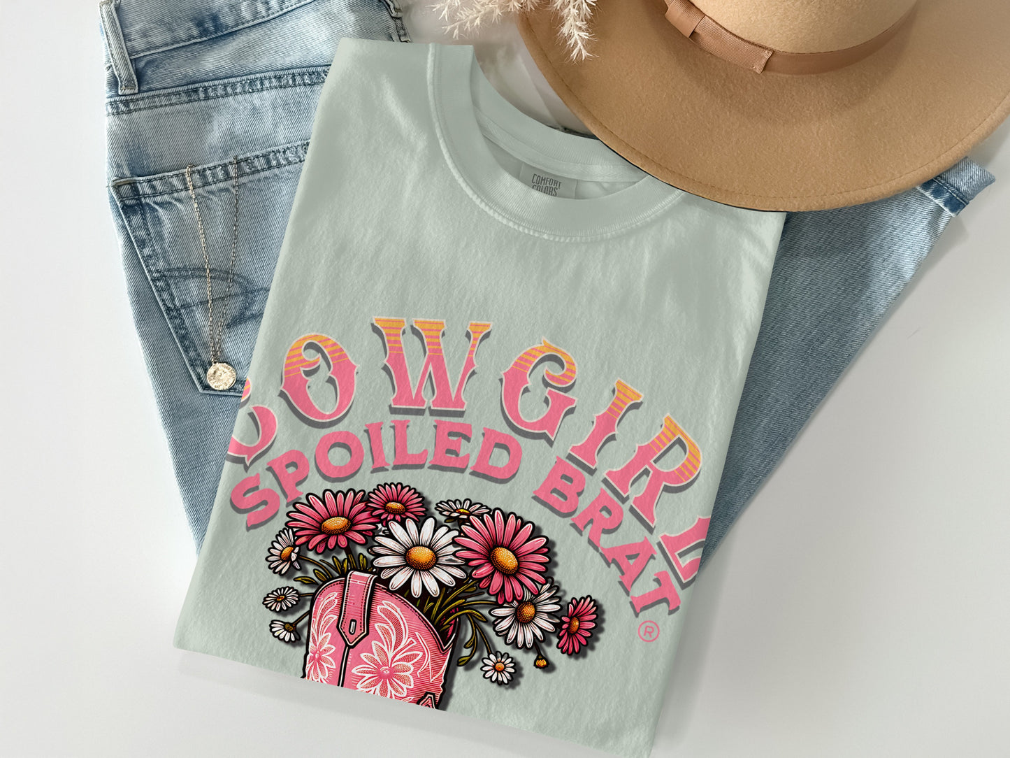 Trendy Cowgirl Spoiled Brat Graphic Tee Shirt product