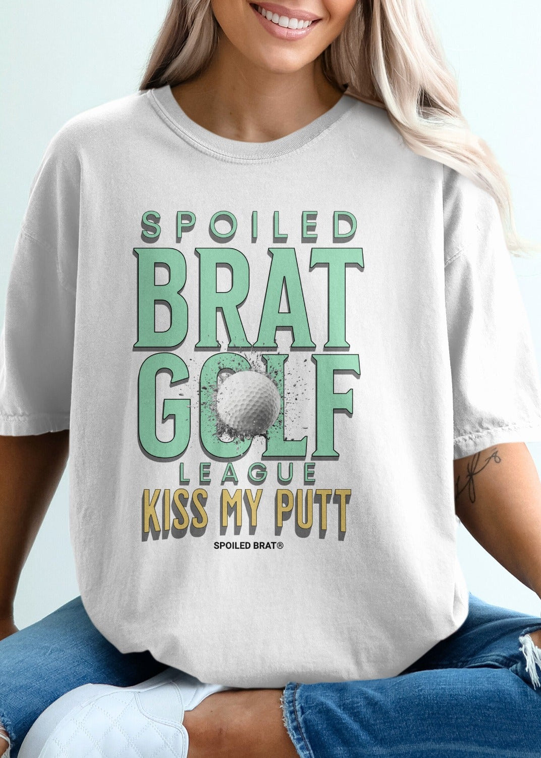 Spoiled Brat Golf League Kiss My Putt Shirt product type