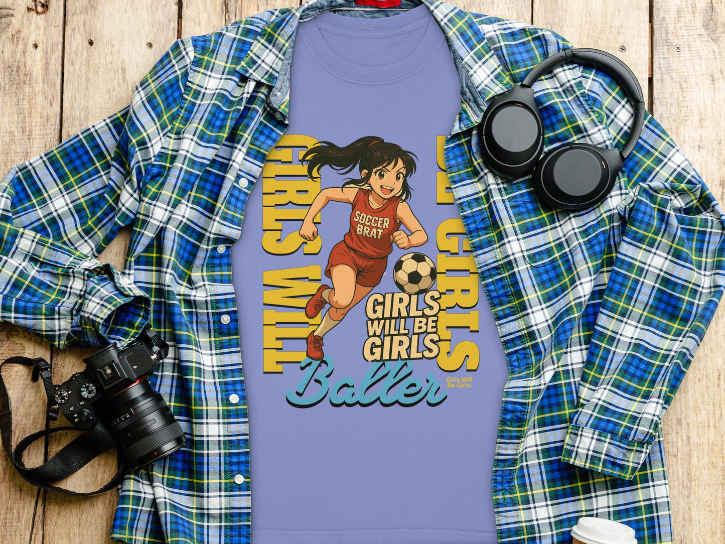 Girls Will Be Girls Soccer Baller Graphic T-Shirt product