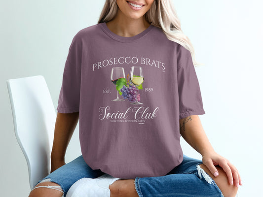 Prosecco Brats Social Club Established 1989 T-shirt