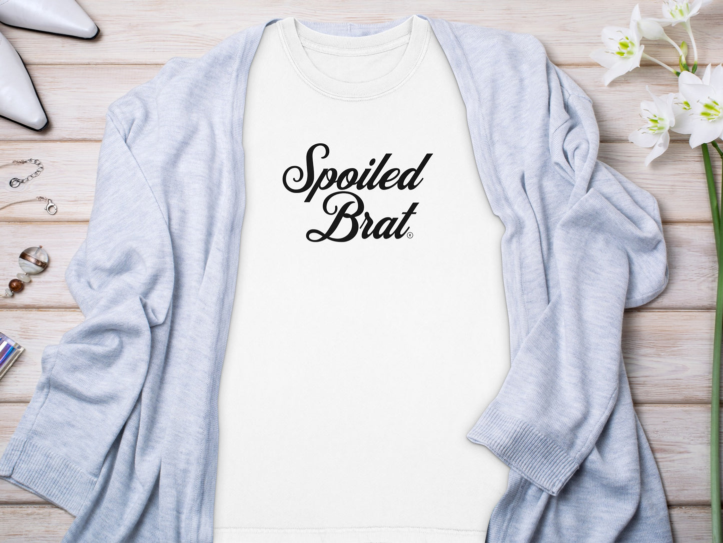 Spoiled Brat Graphic Print Casual Pullover Sweater product