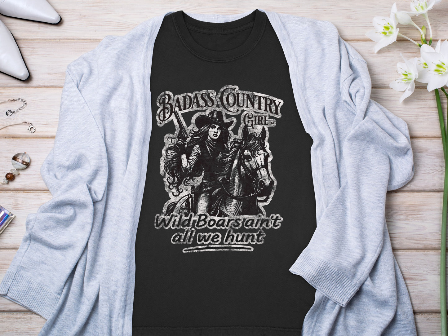 Badass Country Girl Wild Boar Ain't All We Hunt product type