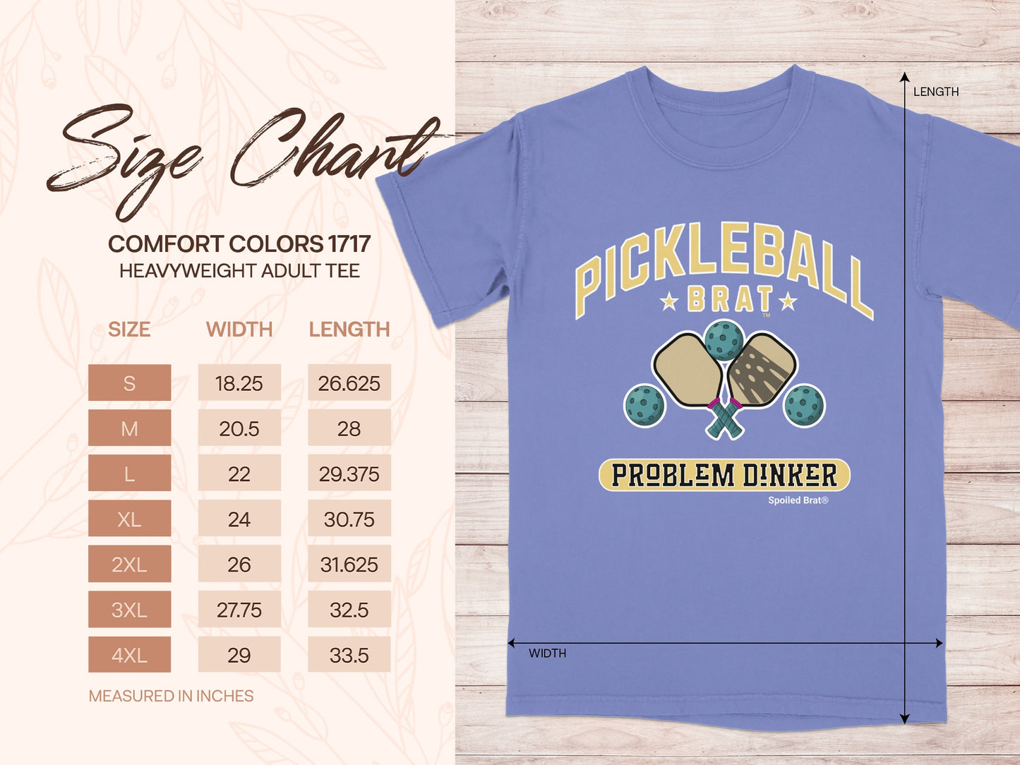 Pickleball Brat Problem Dinker Heavyweight Adult Tee