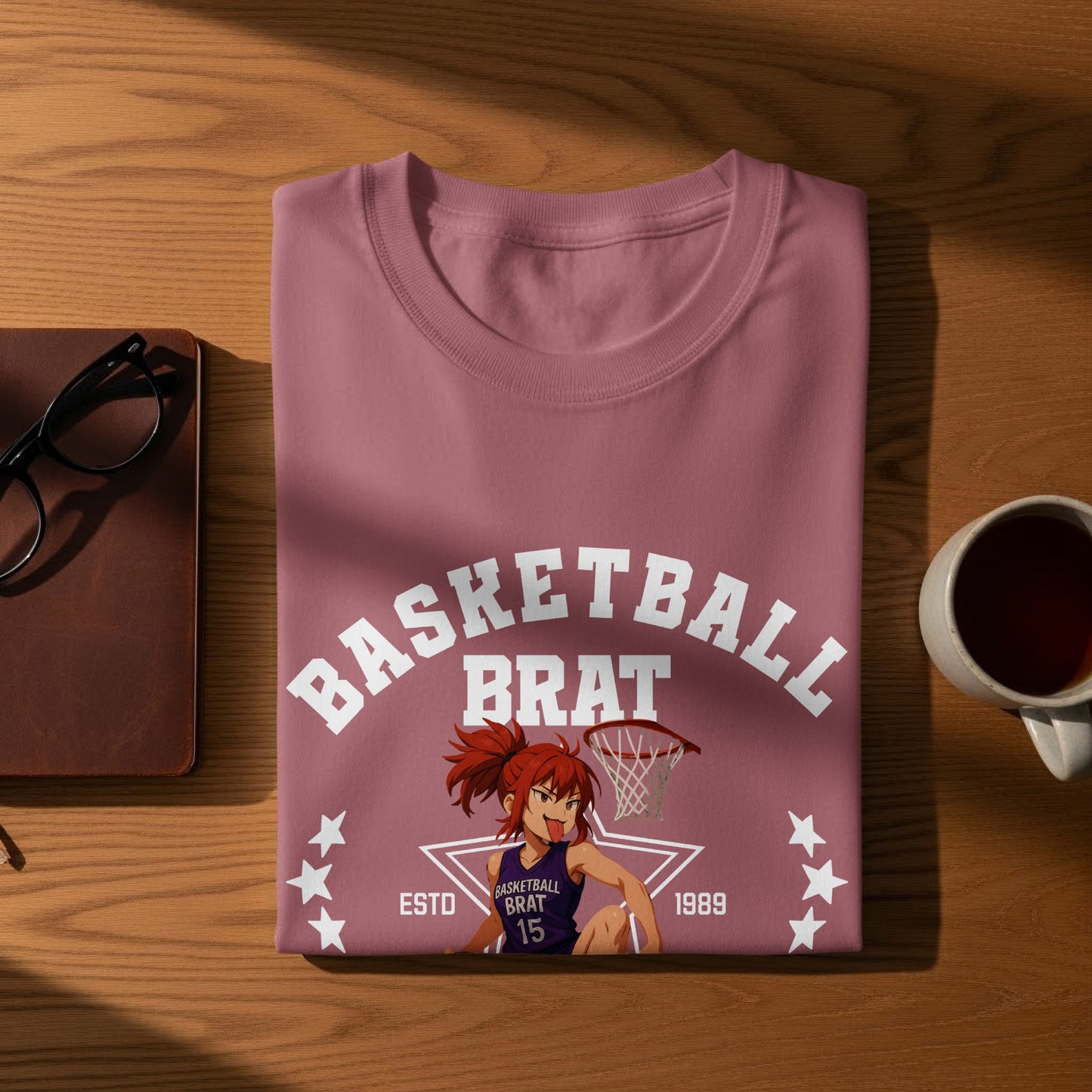 Basketball Brat ESTD 1989 Star Design T-shirt product type