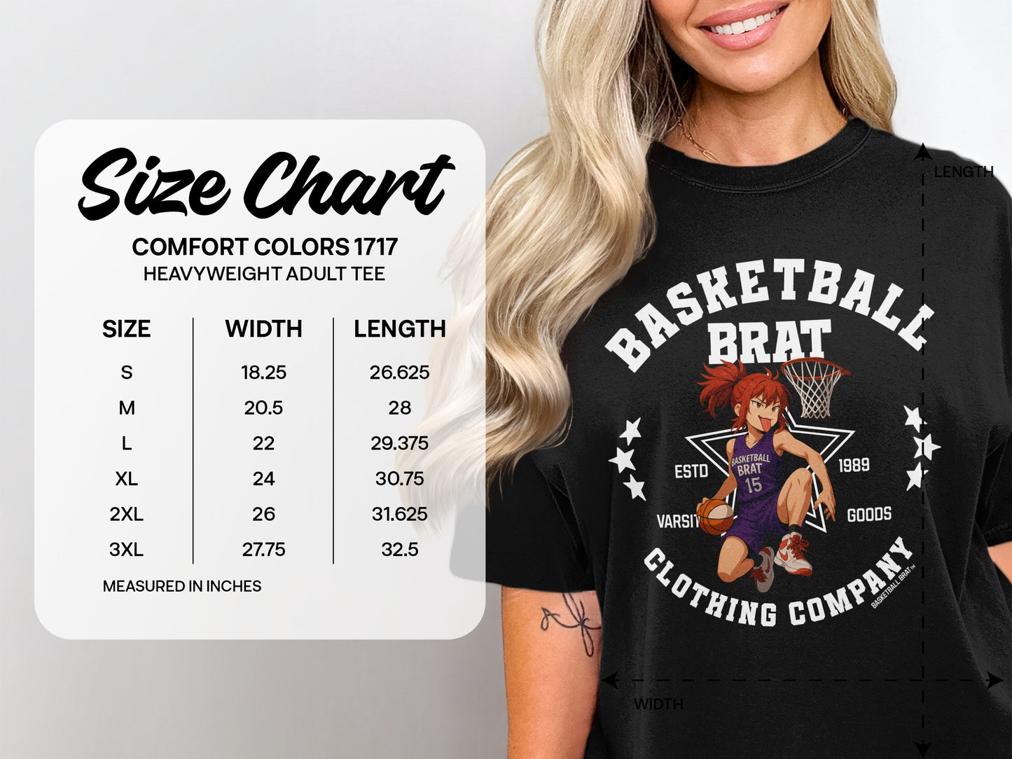 Basketball Brat Graphic Tee Heavyweight Adult Tee product
