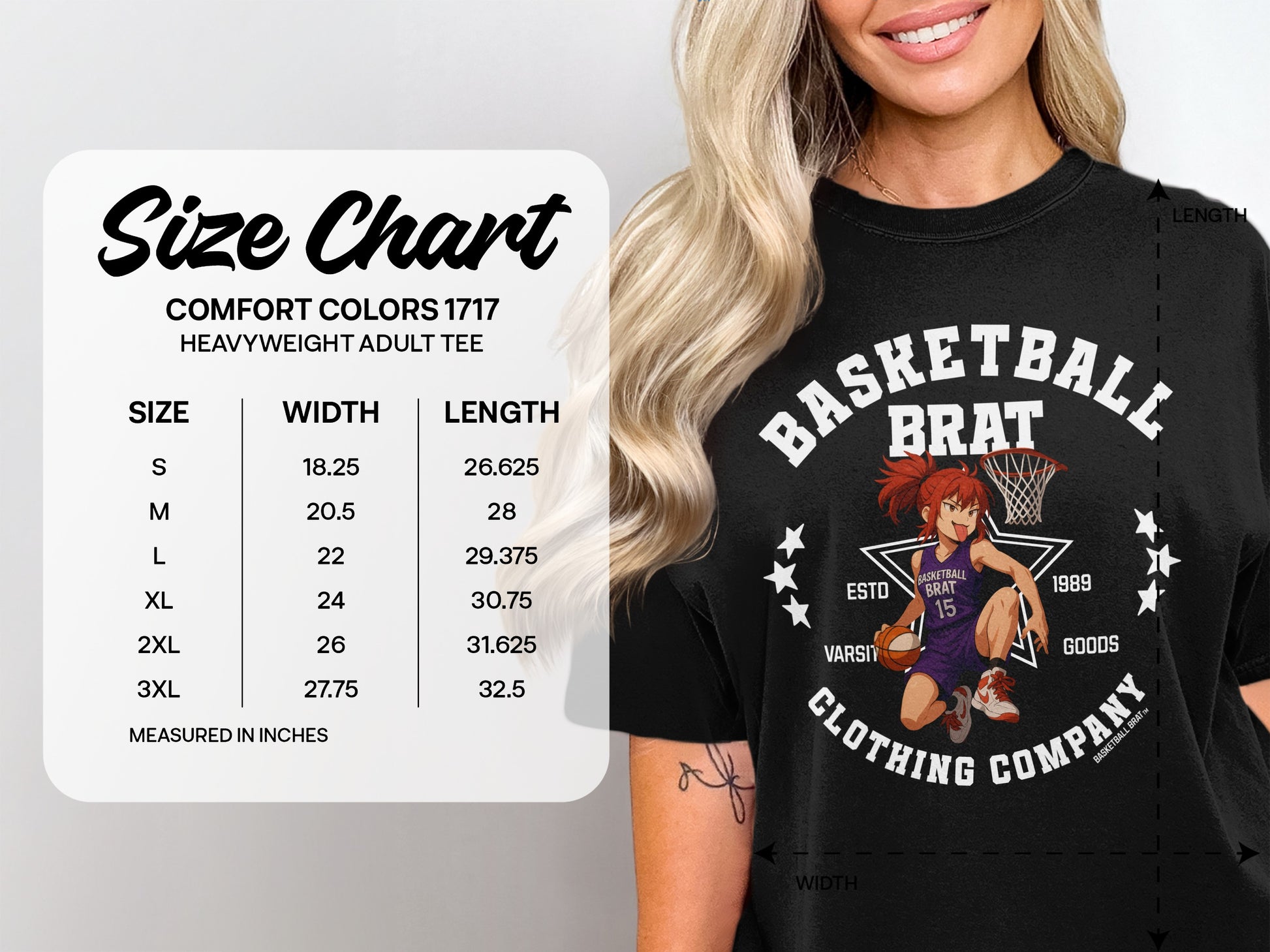 Basketball Brat Graphic Tee Heavyweight Adult Tee product