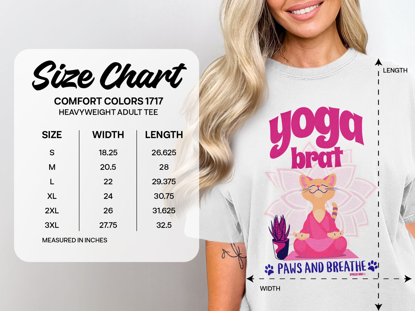 Yoga Brat Paws and Breathe Heavyweight Adult Tee product